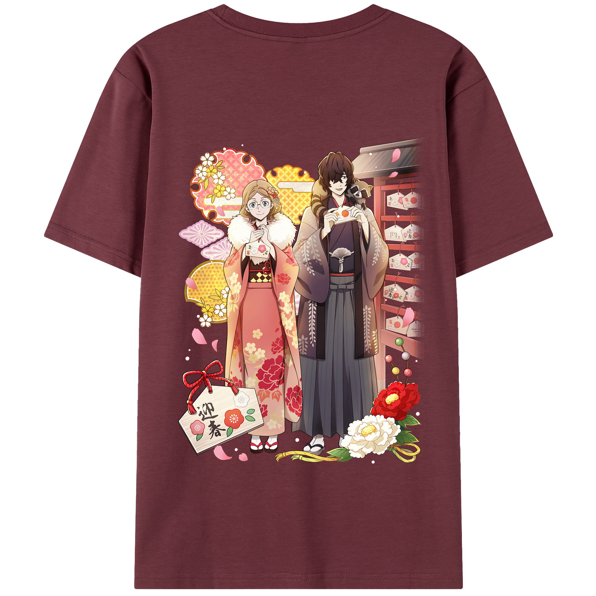 （画像用） 文豪ストレイドッグス Bungo Stray Dogs 綿100％半袖Tシャツ（背面プリント）